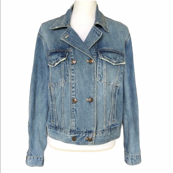 FREE People Denim Distressed Jacket - Picture 1 of 9